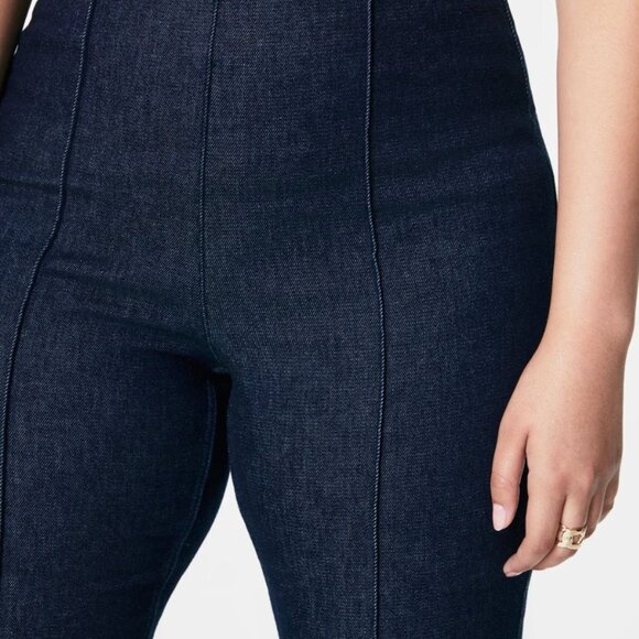 NWT SPANX SPANXshape EveryWear Zero Waistband Micro Flare Jeans-sz Large Tall - Picture 3 of 13